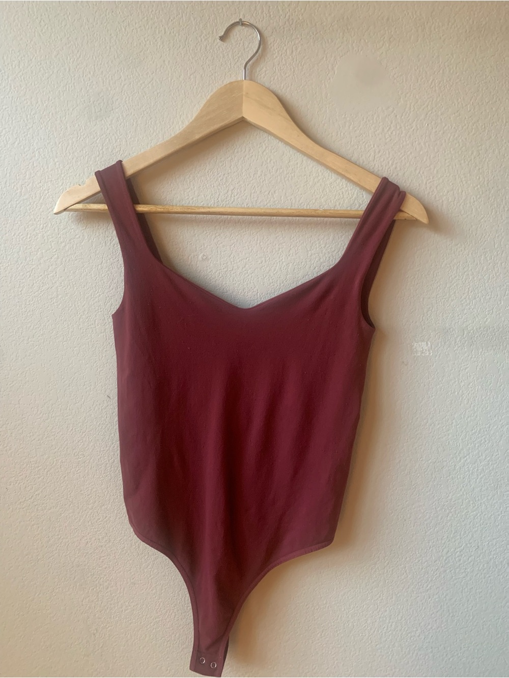 Free People Intimately Sleeveless V-Neck Burgundy Bodysuit XS/S